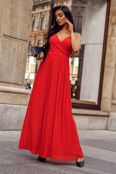 Sukienka maxi elegancka holly red
