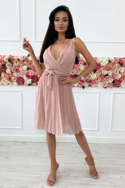 Sukienka plisowana loly pink-pi02-one size