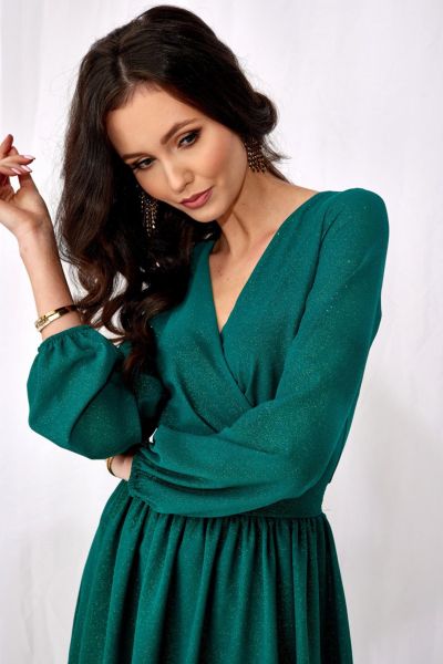 Zielona rozkloszowana sukienka Villanelle-GN01-XL