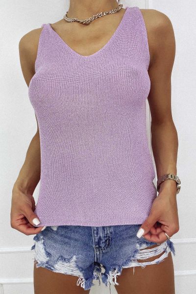 fioletowa bluzka top sweterkowa