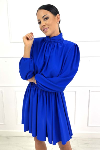 Niebieska rozkloszowana sukienka Rossa-BL01-UNIWERSALNY
