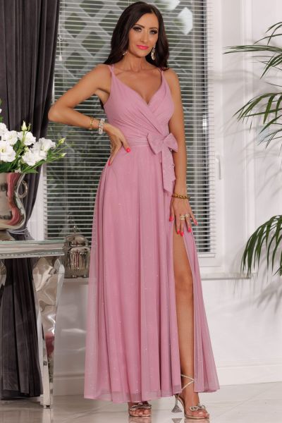 Jasno różowa sukienka tiulowa na wesele Jasmin-PI01-XXS
