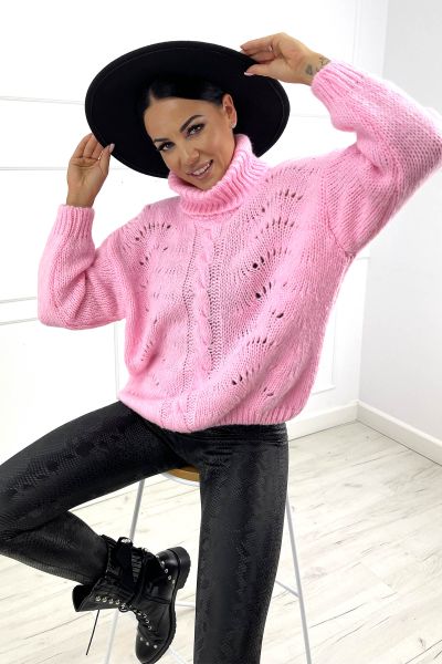 Różowy sweterek Lauretta-PI01-UNIWERSALNY