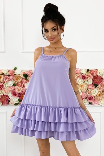 Rozkloszowana sukienka na ramiączkach sarita lavender