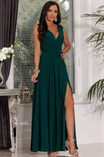 Długa sukienka na wesele zielona Salma-GN07-S (34-36/38)